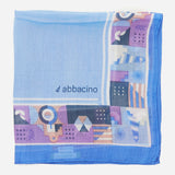 Bandana de mujer con estampado mediterráneo en azul