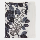 Pañuelo de viscosa con estampado natural en tonos grises