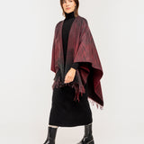 Poncho degradado burdeos