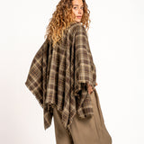 Poncho a cuadros verde