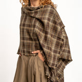 Poncho a cuadros verde