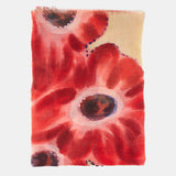 Pañuelo de lana con estampado floral rojo