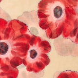 Pañuelo de lana con estampado floral rojo