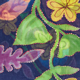 Pañuelo de lana con estampado floral azul