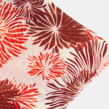 Wool scarf with orange floral print