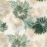 Green floral print wool scarf