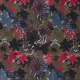 Pañuelo de lana con estampado floral negro