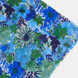 Pañuelo de lana con estampado floral azul