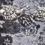 Pañuelo de lana con estampado abstracto negro