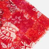 Pañuelo de lana con estampado abstracto rojo