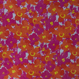 Pañuelo de lana con estampado floral naranja