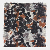 Pañuelo de lana con estampado abstracto negro
