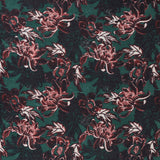 Pañuelo de lana con estampado floral burdeos