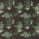 Pañuelo de lana con estampado floral verde