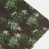 Pañuelo de lana con estampado floral verde