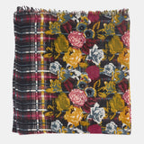 Pañuelo de lana con estampado negro