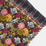 Pañuelo de lana con estampado negro