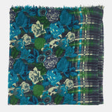 Pañuelo de lana con estampado verde