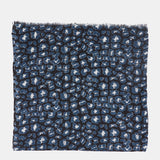 Black animal print wool scarf