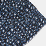 Black animal print wool scarf