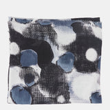 Pañuelo de lana con estampado abstracto negro