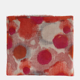 Pañuelo de lana con estampado abstracto naranja
