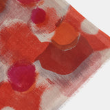 Pañuelo de lana con estampado abstracto naranja