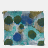 Pañuelo de lana con estampado abstracto verde