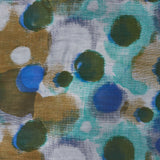 Pañuelo de lana con estampado abstracto verde