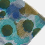 Pañuelo de lana con estampado abstracto verde
