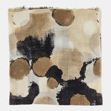 Pañuelo de lana con estampado abstracto camel
