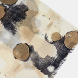Pañuelo de lana con estampado abstracto camel