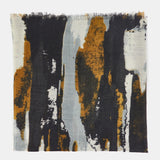 Pañuelo de lana con estampado abstracto negro