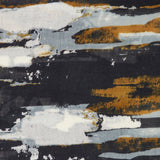Pañuelo de lana con estampado abstracto negro