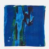 Pañuelo de lana con estampado abstracto azul