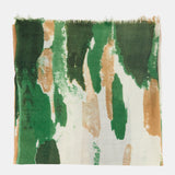 Pañuelo de lana con estampado abstracto verde