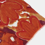 Pañuelo de lana con estampado abstracto naranja