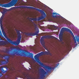 Pañuelo de lana con estampado abstracto azul