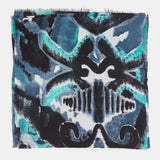 Pañuelo de lana con estampado abstracto verde