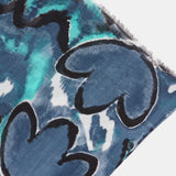 Pañuelo de lana con estampado abstracto verde