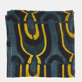 Pañuelo de lana con estampado abstracto gris