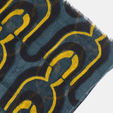 Pañuelo de lana con estampado abstracto gris