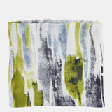 Pañuelo de lana con estampado geométrico negro