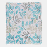 Pañuelo de viscosa con estampado floral verde