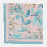 Bandana de modal y seda con estampado floral verde