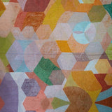 Pañuelo de viscosa con estampado geométrico ámbar