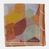 Bandana de modal y seda con estampado geométrico ámbar