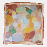 Bandana de modal y seda con estampado geométrico ámbar