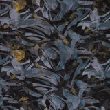 Sciarpa in viscosa con stampa astratta nera