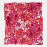 Pañuelo de viscosa con estampado floral fucsia